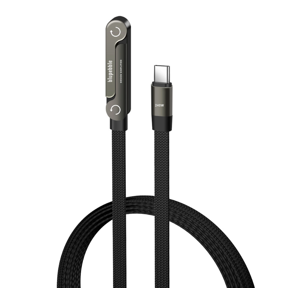 blupebble Powerflow Axis Cable 240W USB-C to USB-C 1.2m Braided