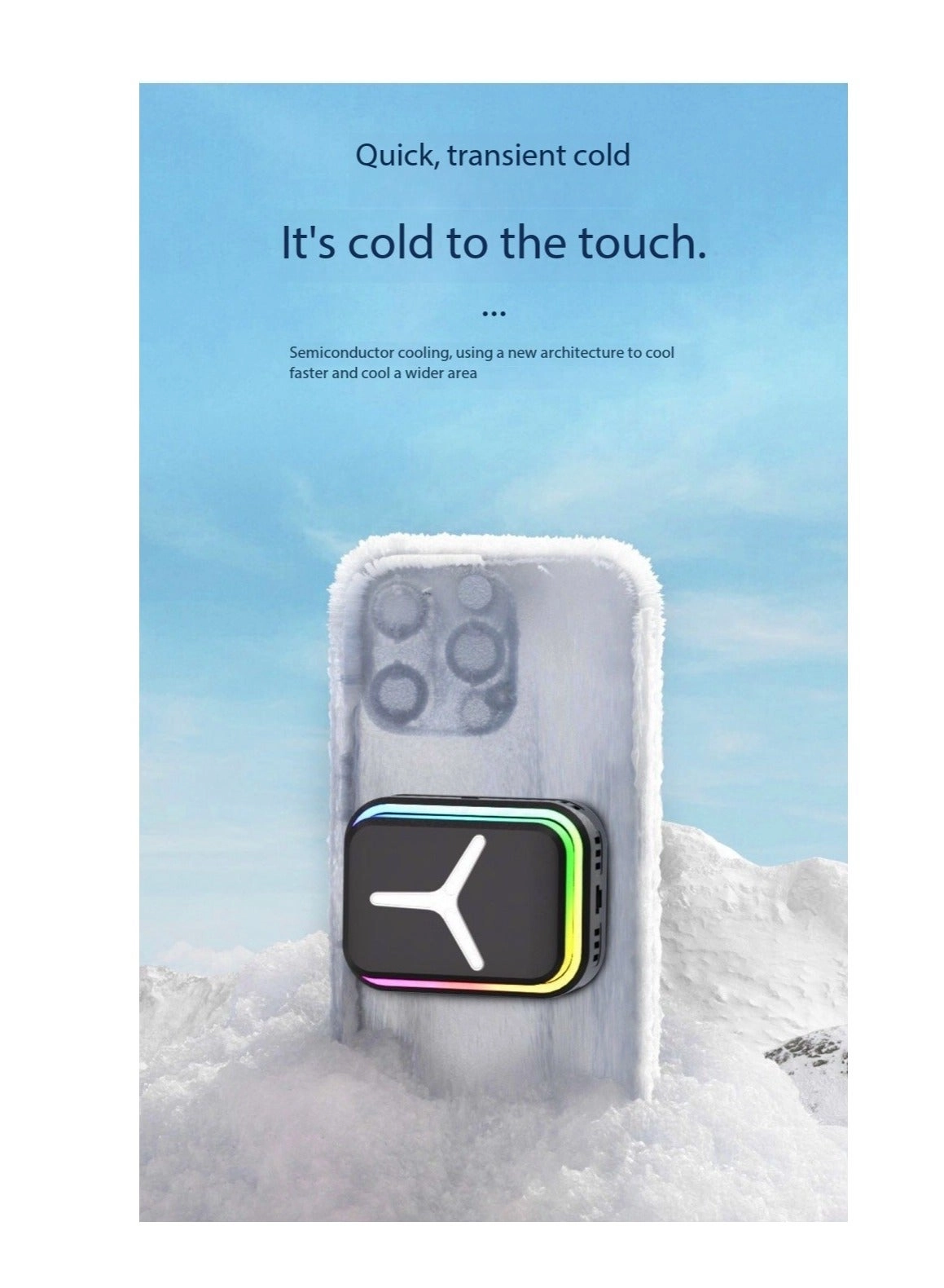 Cell Phone Cooler - Magnetic Cooling Fan Wireless Charging