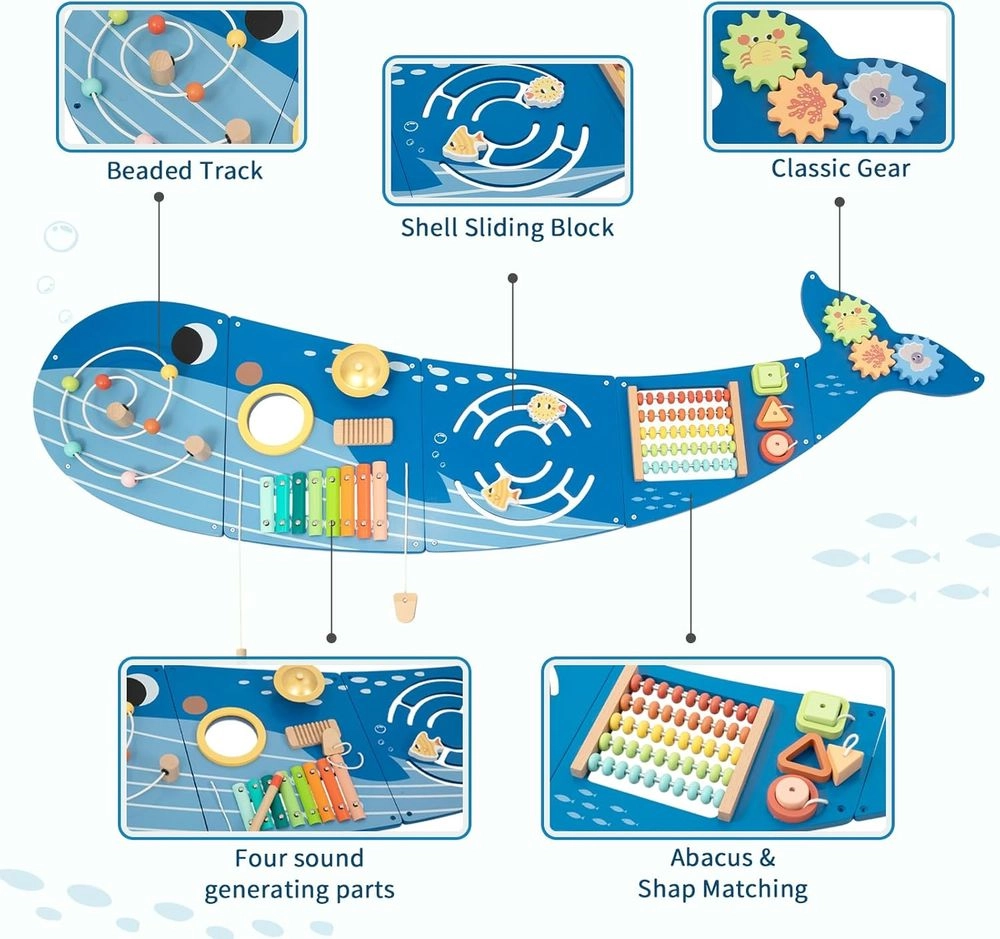 Activity Wall Panel - Whale Suitable for 3 Years & Above.