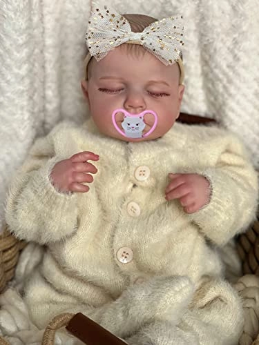 Reborn Baby Doll - 24 Inch Hand-Rooted Hair Ages 3+