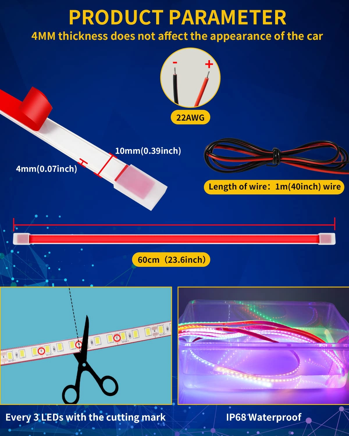 Led Strip Lights - 24inch