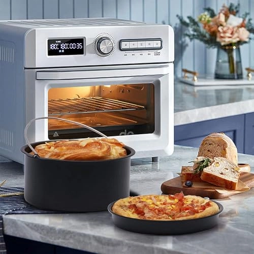 cake barrel + pizza pan - Metal 2 items