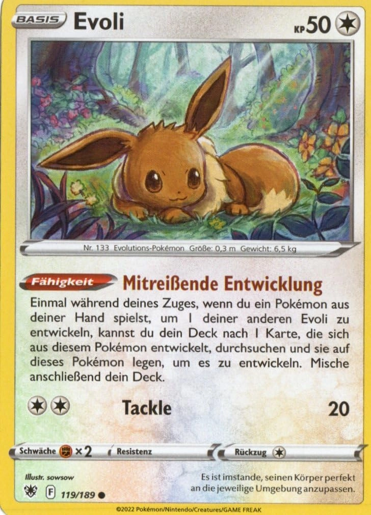 MZTCG Evoli ASR 119 - Astral Shine - German