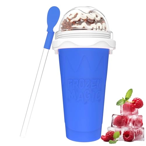 Firjuty Slushy Maker Cup - 2 in 1 Straw and Spoon