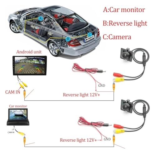 CCD HD AHD Fisheye Rear View Camera - Universal RCA connector 680*480 720P