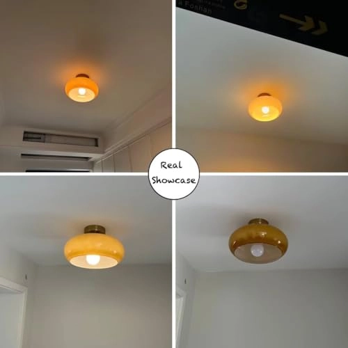 retro glass chandelier - Caramel gradient 12W