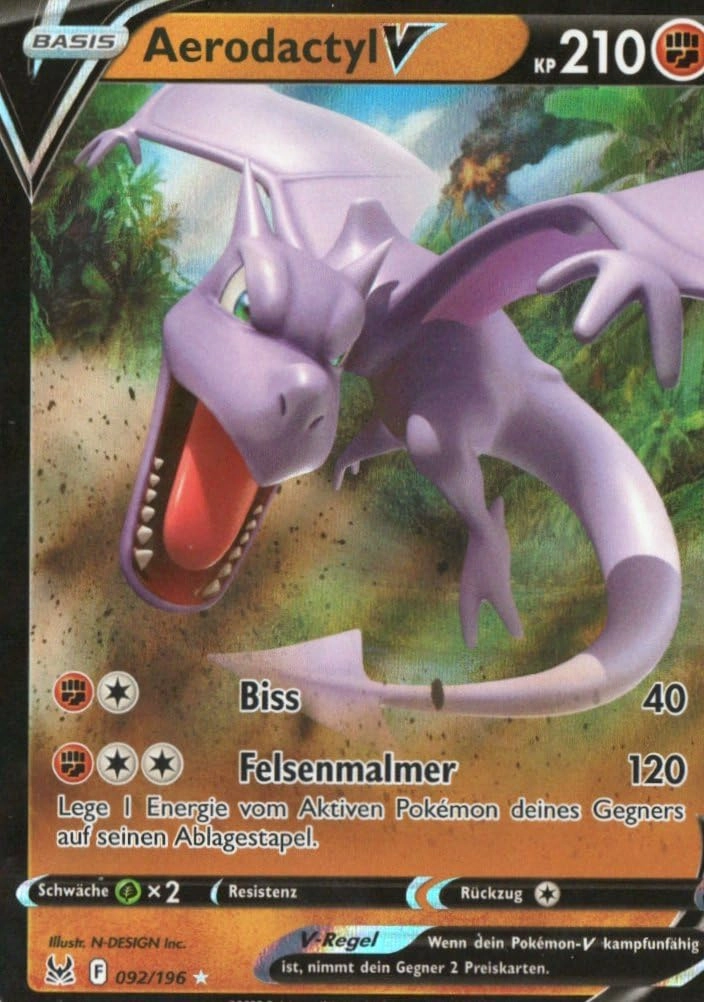 MZTCG Pokemon Aerodactyl V LOR 092 - German