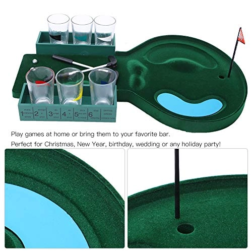 Toy Tabletop Golf Game - Mini Beer Golf Set 6 wine glasses