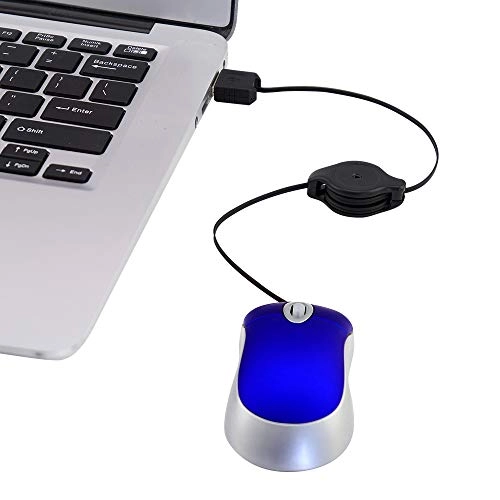 Mini Retractable Travel Optical Mouse - Wired
