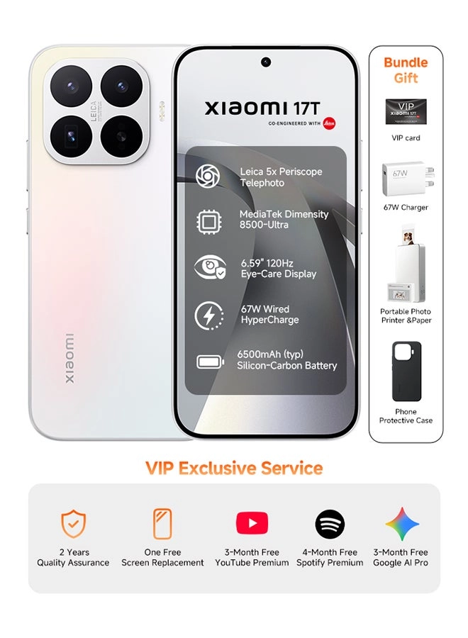 Xiaomi 17T - 12 GB 512 GB + Photo Printer + Photo Paper