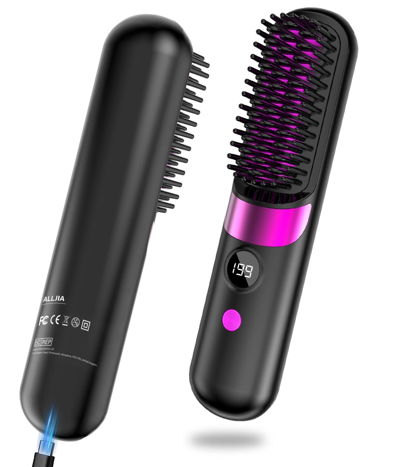 Go Brush Pro - Cordless Rechargeable Ceramic 4-Heat 15-min Auto Shut Off