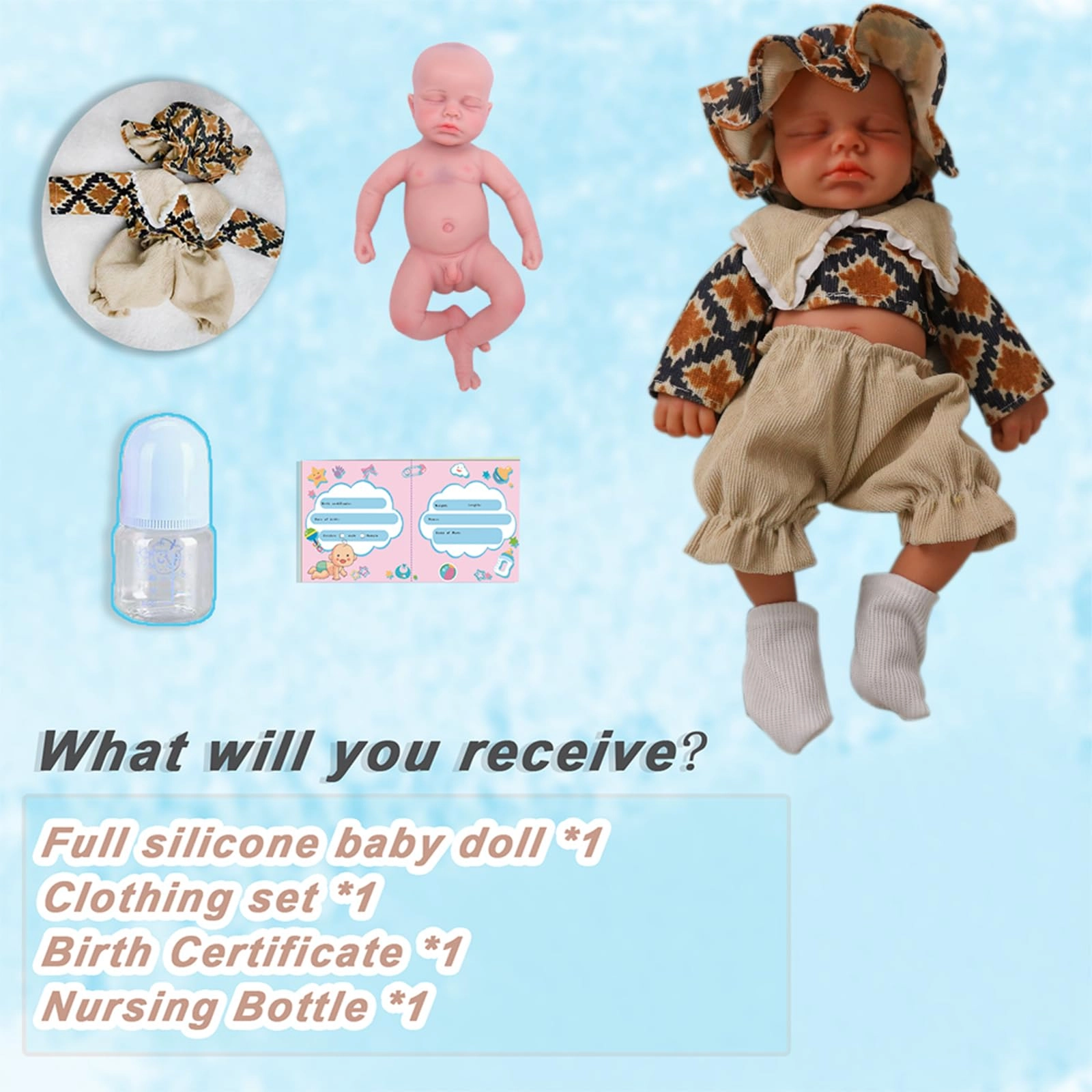 Reborn Baby Doll - 12 inch Full Body Silicone Baby Boy