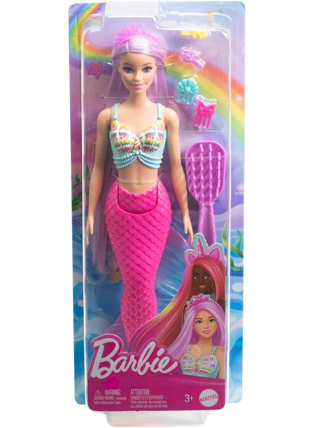 Mermaid Doll - 7-Inch-Long Fantasy Hair Accessories Ages 3+