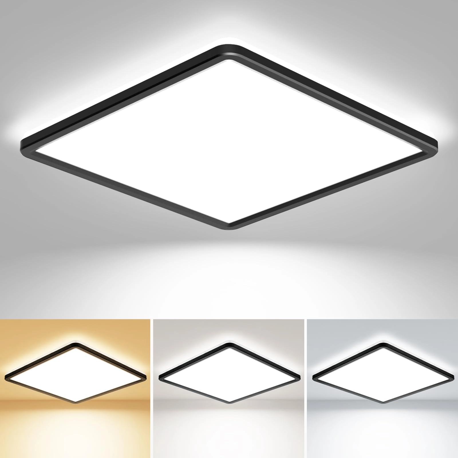 zemty Bathroom Lights Ceiling - 3000K 4500K 6000K