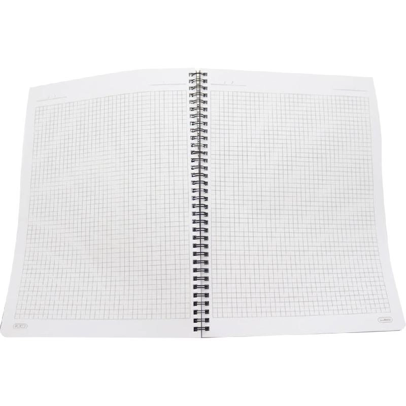 Notebook 19 X 26 cm Spiral - Grid 100 Sheets