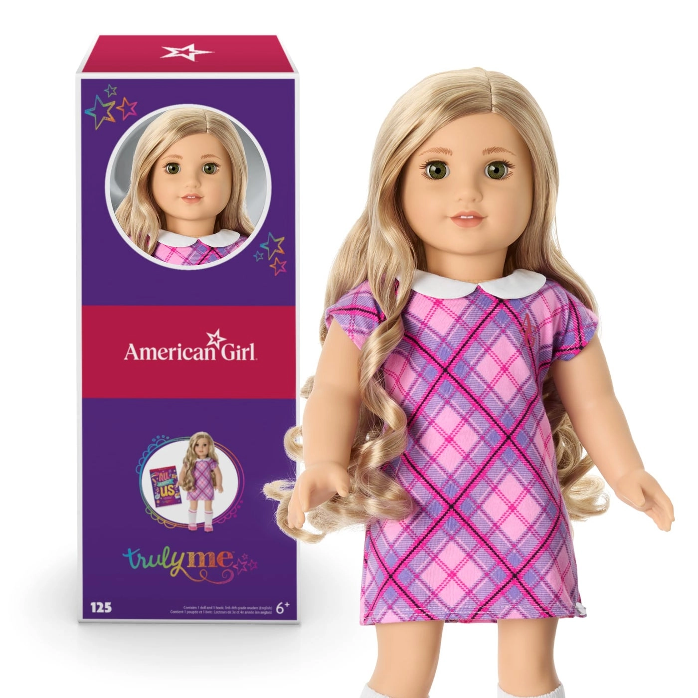 American Girl Truly Me - 18-inch Hazel Eyes Curly Blonde Hair Light Skin w/Warm Olive Undertones Ages 6+