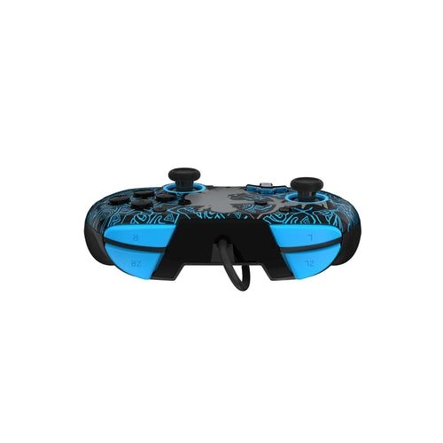 Nintendo Switch Sheikah Shoot Rematch Glow Wired Controller Black/Blue