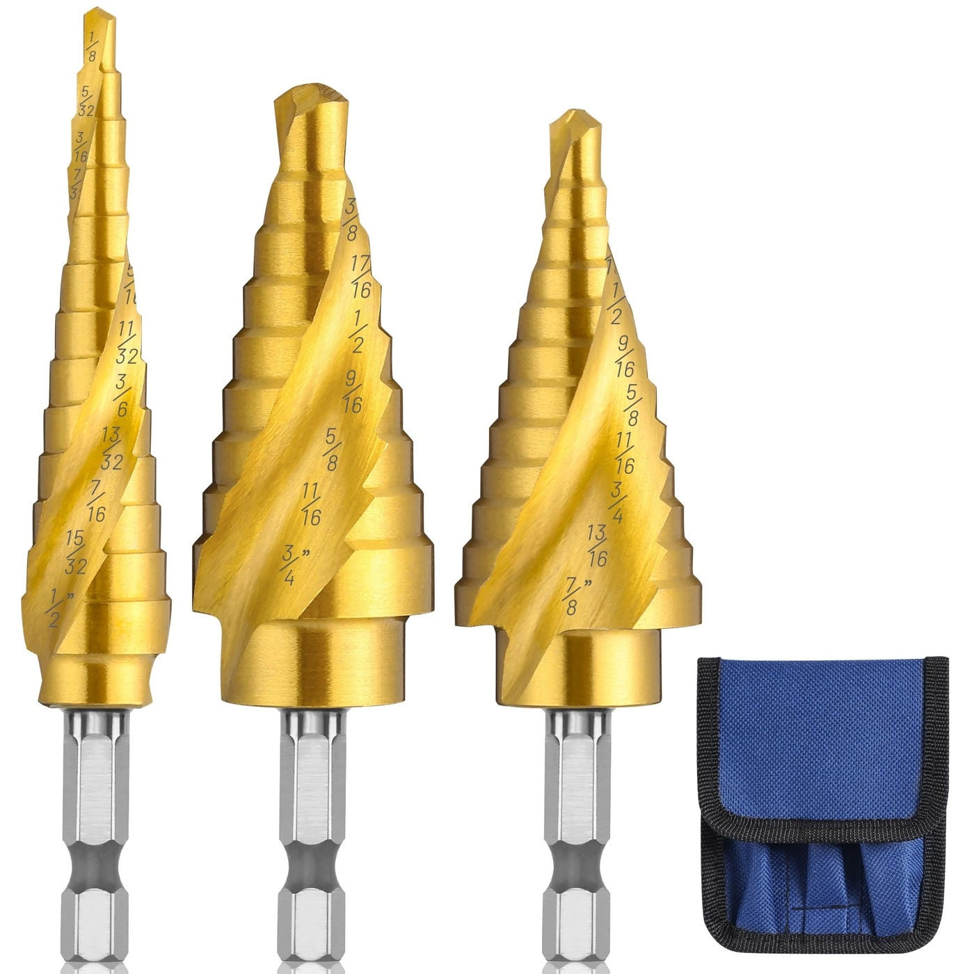 IRONANT Step Drill Bit - HSS Titanium 3PCS