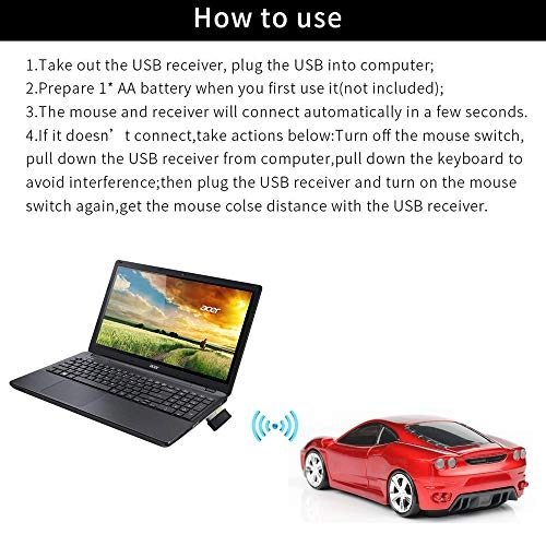 Car Shape Ergonomic Mouse - Wireless