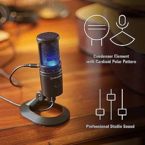 AT2020USB-X + HPC-A30-MK2 + Pop Filter USB Microphone Bundle