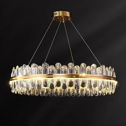 Crystal Chandelier - Golden tricolor light 100*38*30cm