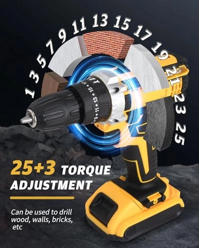 Cordless Drill Driver Set - 2 Amp Hours