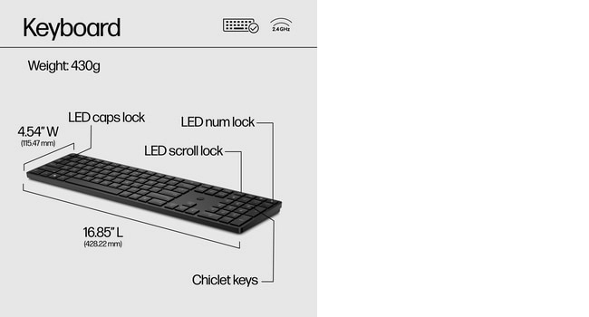 650 Wireless Keyboard And Mouse Combo - AR/EN Wireless