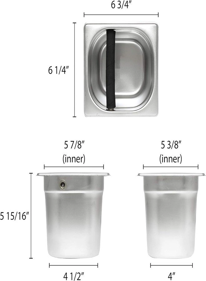 Knock Box - 6" Deep Stainless Steel 0.6mm