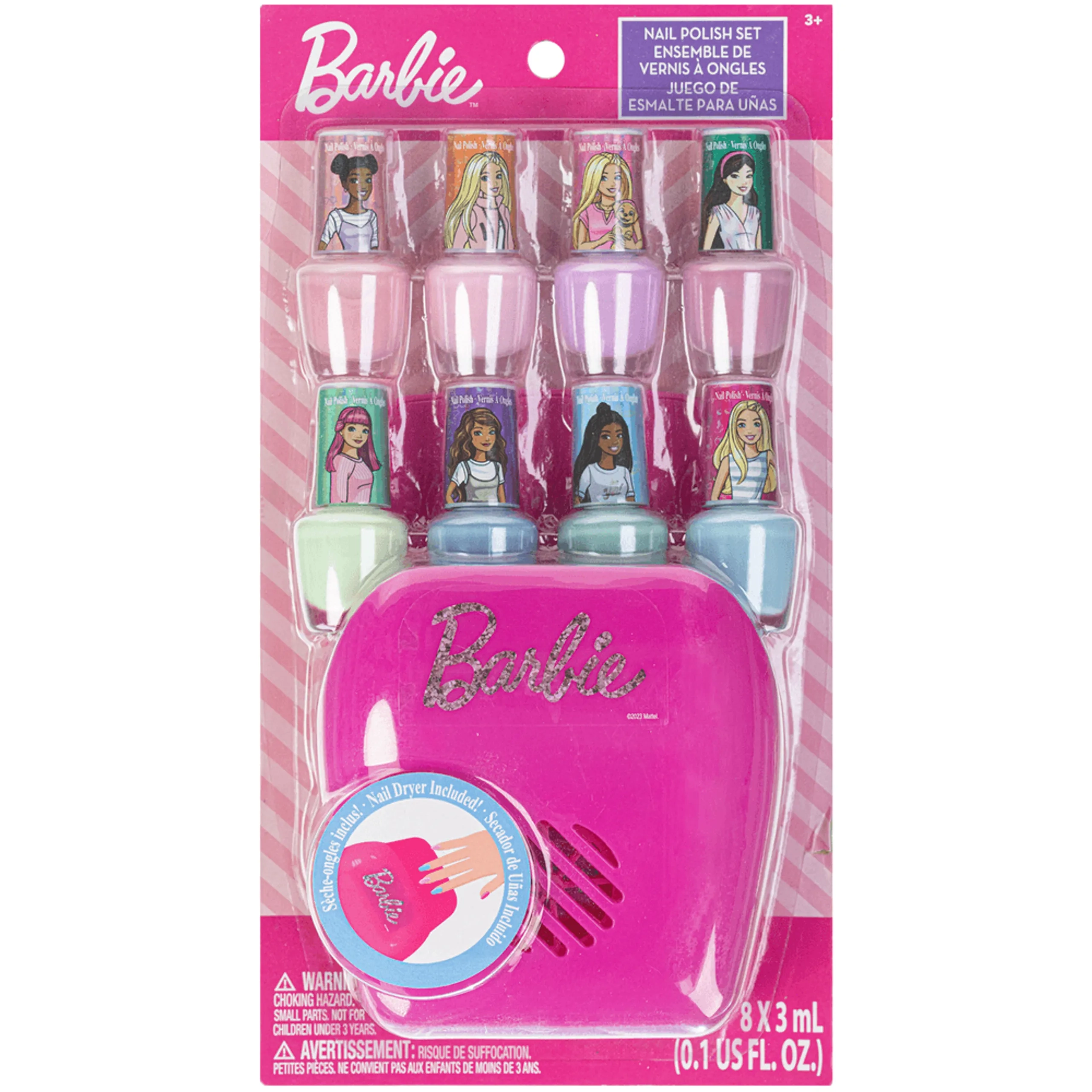Townley Girl Barbie Nail Polish Set - 8 pcs (3705-BB0215GA)