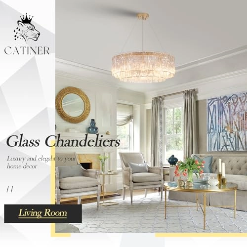 Crystal Glass Round Chandelier