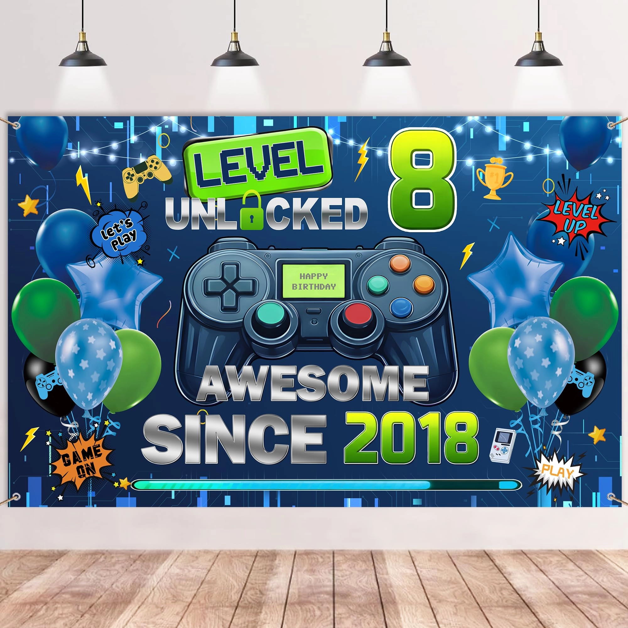 batnite Gaming birthday backdrop - 1 piece(s) Birthday