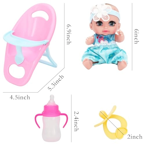 Baby Doll - 4 Pieces 6 Inch Blue Ages 3+