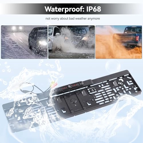 Reversing Camera Number Plate Holder - Night vision 928 x 520 pixels