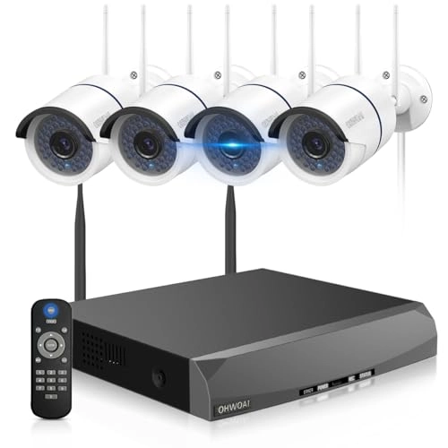 Outdoor Wireless Security Camera System - 4 Cameras 4 channels 1536p