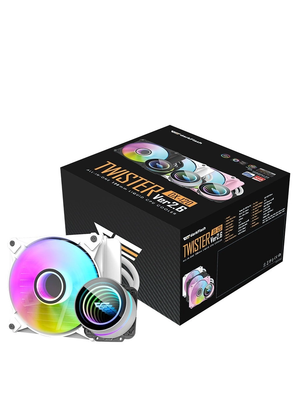 Twister DX120 V2.6 - ARGB 360 Degree Rotation 1800 RPM