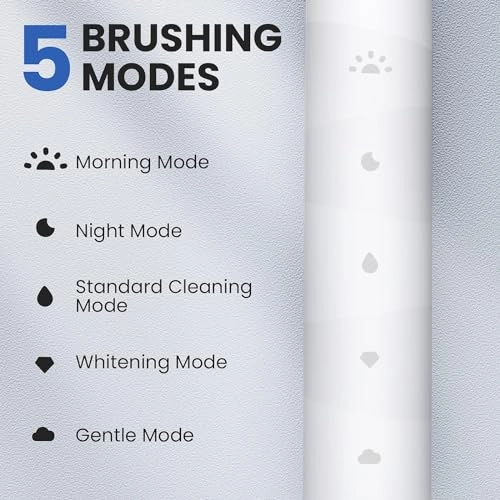 Flow - 180 Days Battery Life 5 Brushing Modes 38,000 strokes per minute