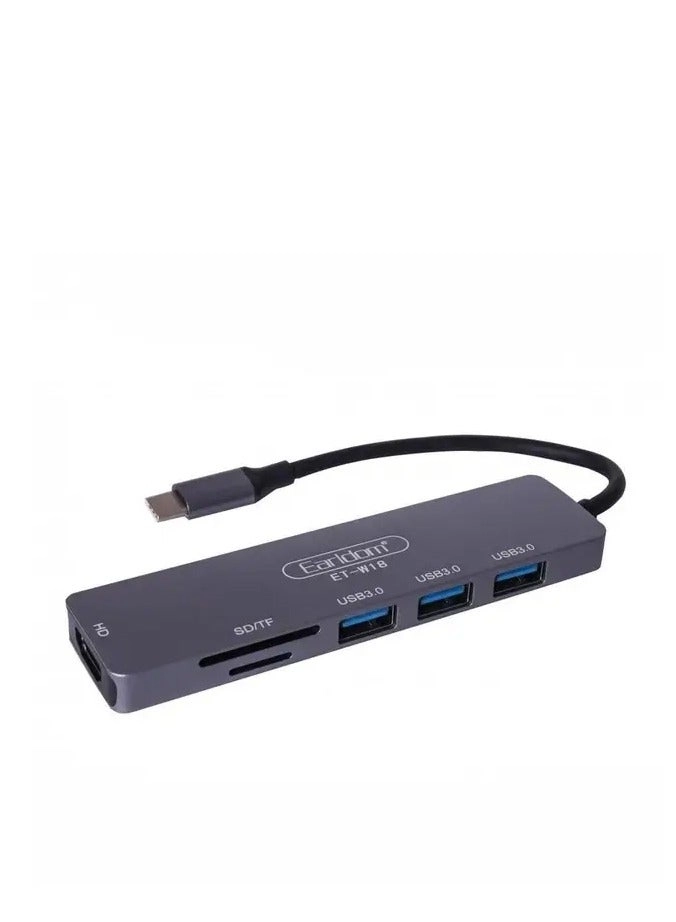 W18 Type C Hub - 3 USB HDMI 3D/TF