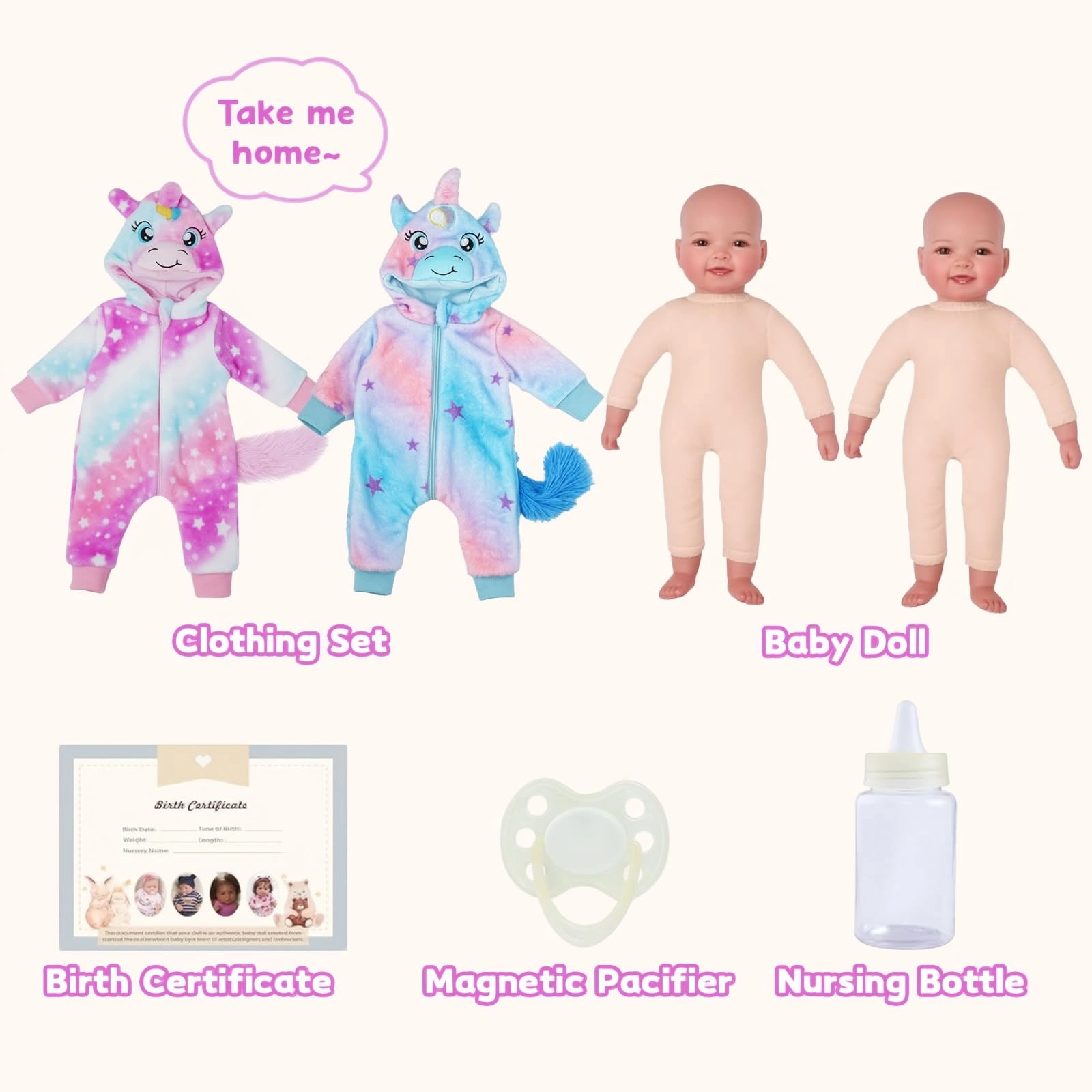 Reborn Baby Doll - 17 inch Soft Body Twins Ages 3+