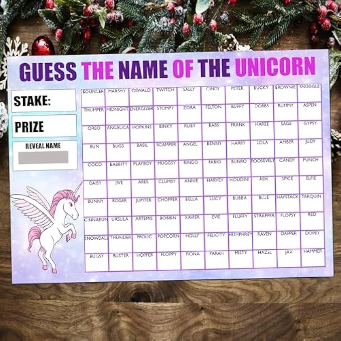 UNICORN NAME GUESSING GAME