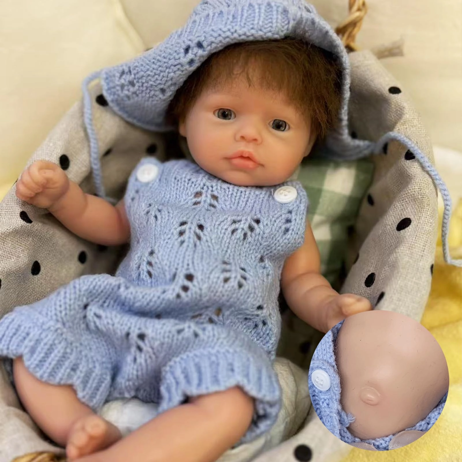 Yokyyi Reborn Baby Doll - 10 Inch Silicone Ages 3+
