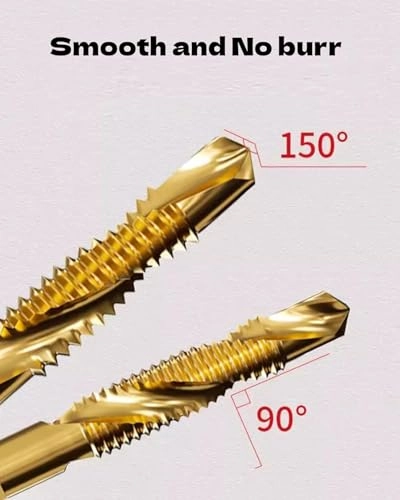 Combination Drill and Tap Set - 6 Piece Titanium Coated M3-M10