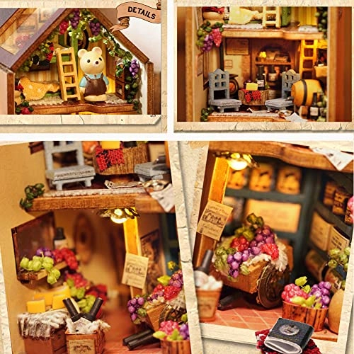 Miniature Wooden Dollhouse Furniture Kit - Creative Room 1:24
