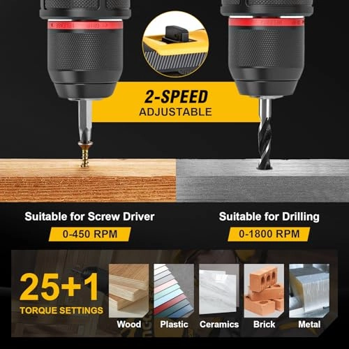 Cordless Brushless Power Drill - 4000 Milliamp Hours