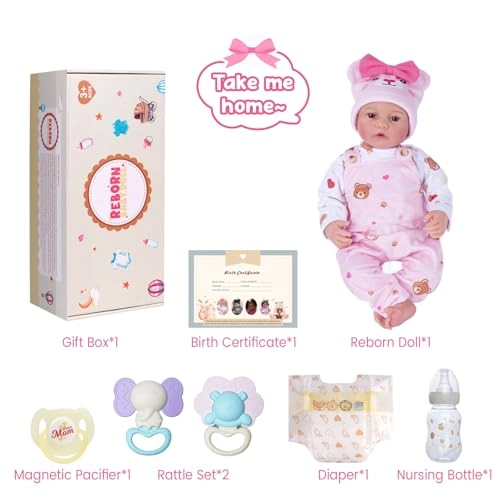 Reborn Baby Doll - 17 Inch Fabric Body Ages 3+