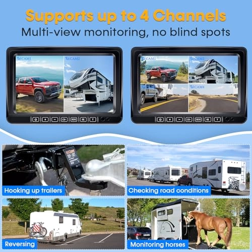 Dual RV Wireless Backup Camera - Night vision Wireless 1080P