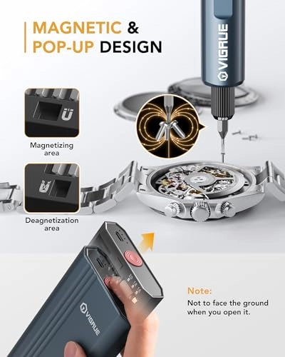 Mini Electric Screwdriver - 400RPM 5 Torque Level 48 Magnetic Bits