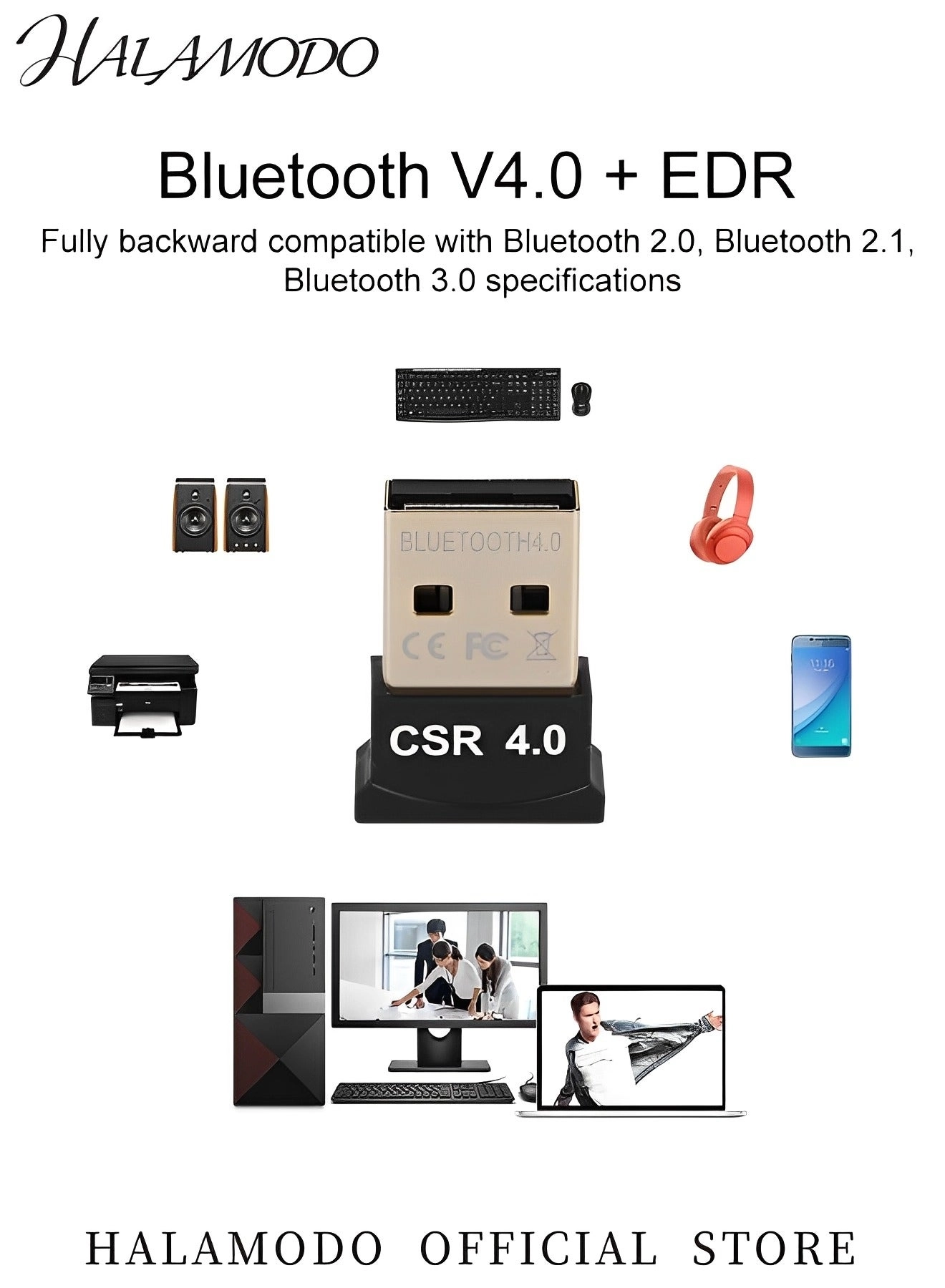 USB Bluetooth Adapter - 4.0 Mini