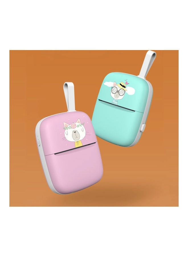 Wireless Mini Photo Printer White/Green