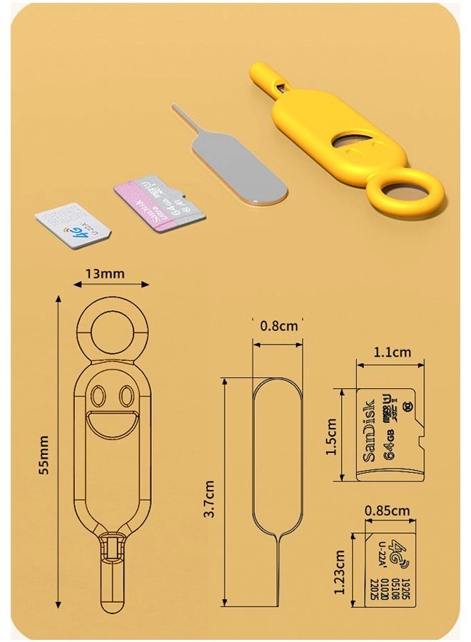Smiley Mobile Phone Loss Prevention Removal Pin Holder SIM Card Holder
