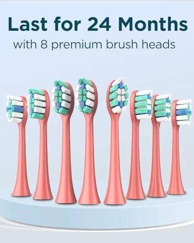 electric toothbrush - 2 Rechargeable 12 Brush Heads 120 Days Battery Life Pack